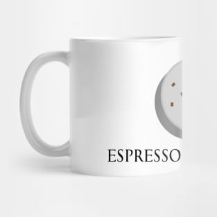 Hot espresso con panna coffee cup top view in flat design style Mug